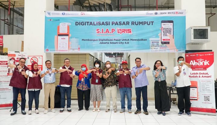 Perluas Transakis Non Tunai, Bank DKI Terapkan Digitalisasi di Pasar Rumput