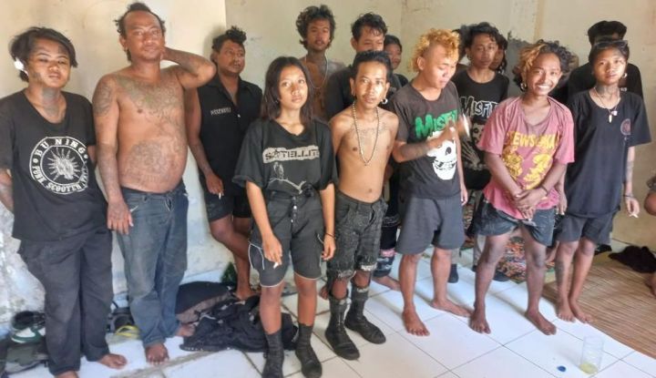 17 Anak Punk Diamankan gegara Ganggu Ketertiban Umum di Denpasar