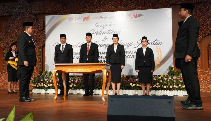 Pj Gubernur Bali Lantik 4 Pejabat Pimpinan Tinggi Pratama